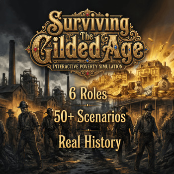 Cover of Surviving the Gilded Age interactive classroom simulation